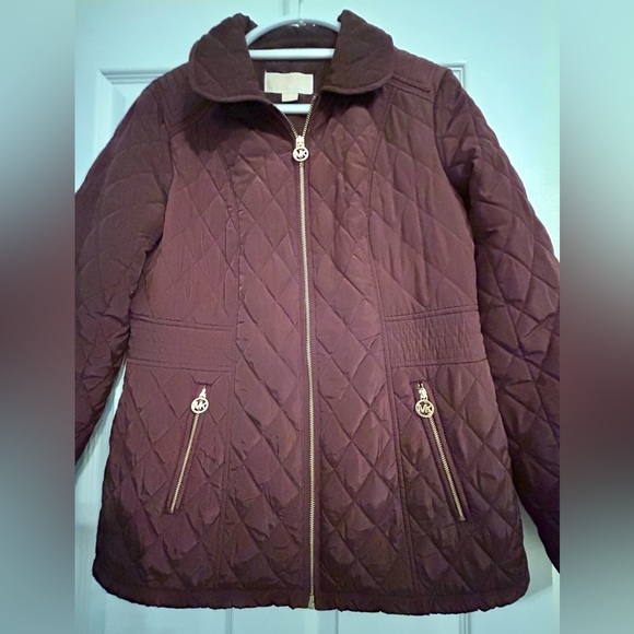 Michael Kors Quilted Jacket - Deep Burgundy size M - Picture 8 of 10